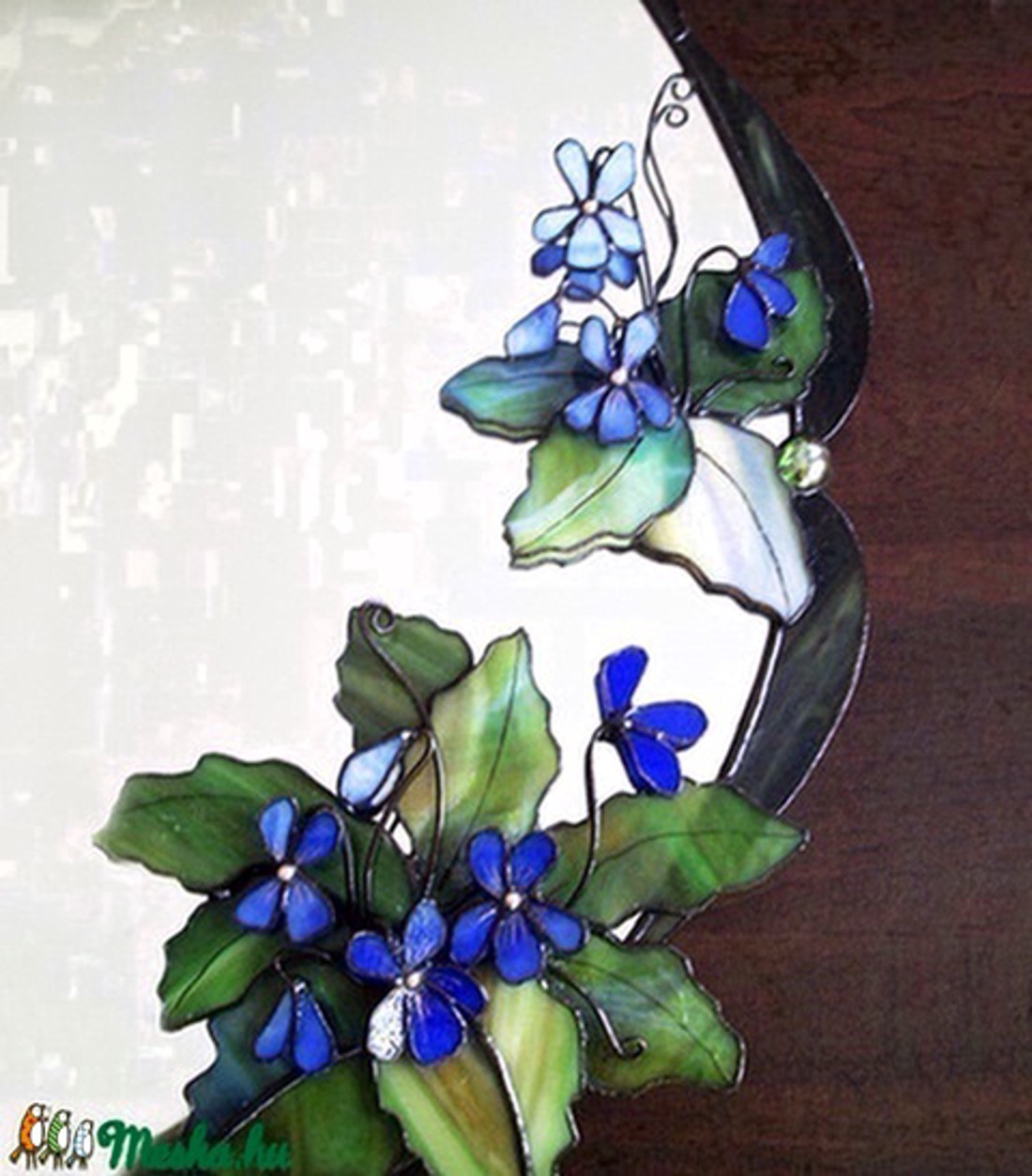 Oglindă de perete 3D cu violete - - Artynos.ro Oglindă de perete 3D cu violete - - Artynos.ro