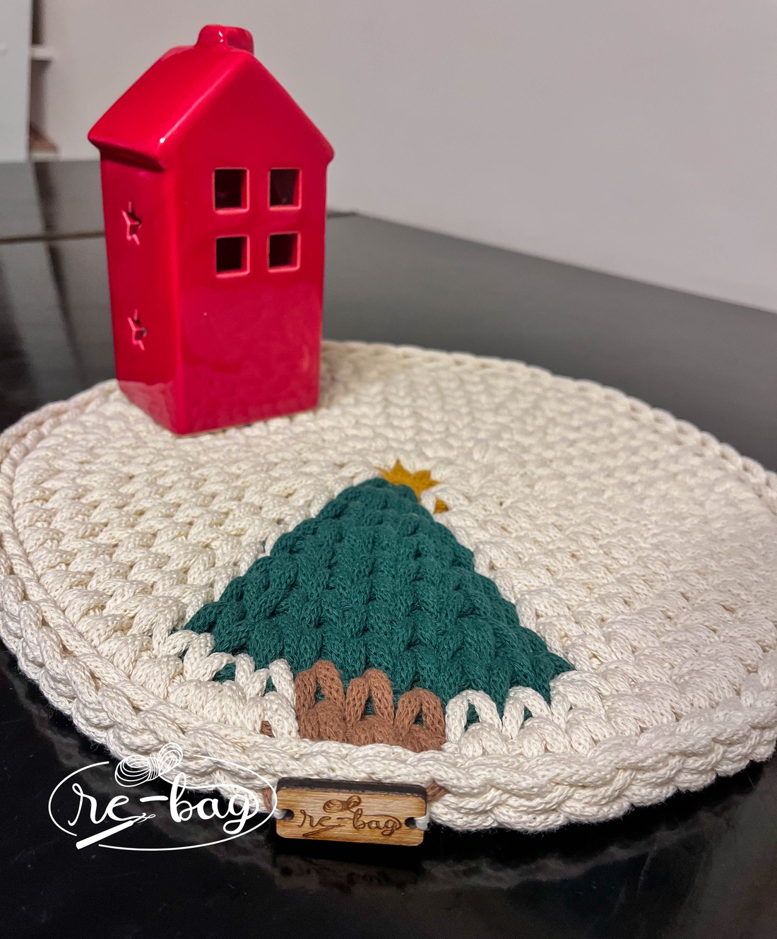 Suport/ decoratiune farfurii  de crăciun, - crăciun - decorațiuni de crăciun de casă - decor pentru masă de crăciun - Artynos.ro