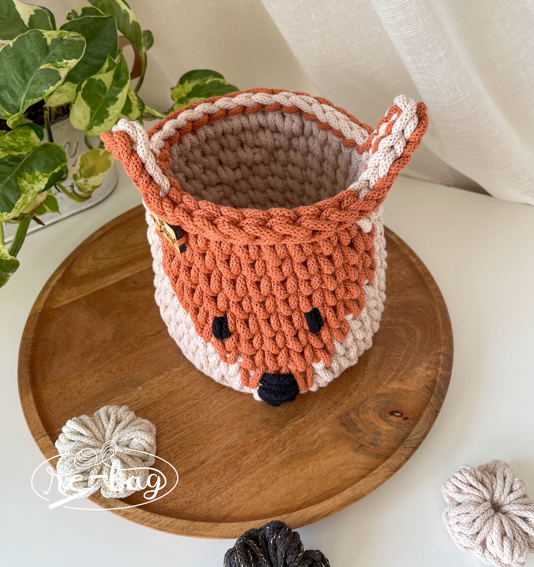 Coșuleț depozitare în formă de vulpe - casă & stil de viață - echipament pentru camera copiilor - cutie pentru jucării - Artynos.ro