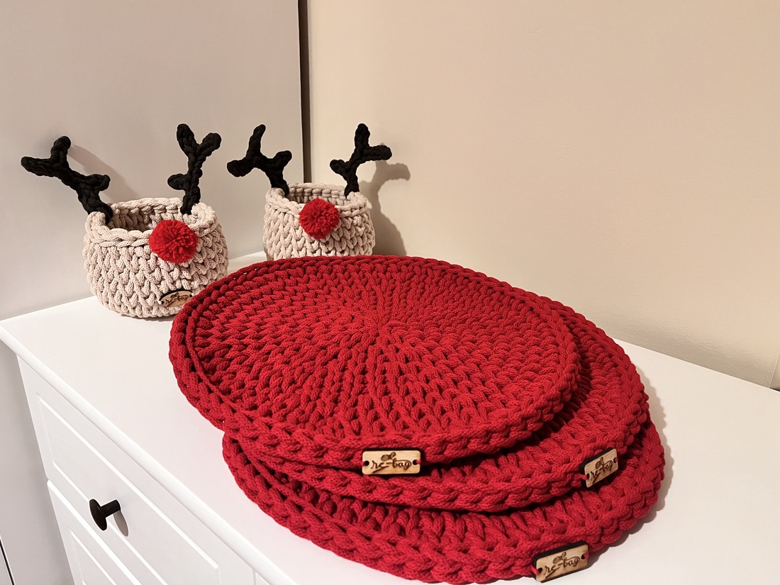 Coșuleț depozitare de crăciun în formă de Rudolf - crăciun - decorațiuni de crăciun de casă - decor pentru masă de crăciun - Artynos.ro