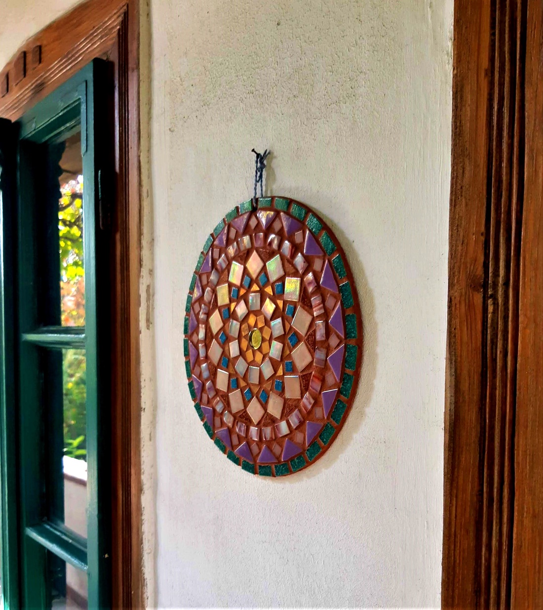 Mozaik mandala falikép 25 cm (05) - casă & stil de viață - accesorii pentru decorat casa - picturi murale - mozaic de artă de perete - Artynos.ro