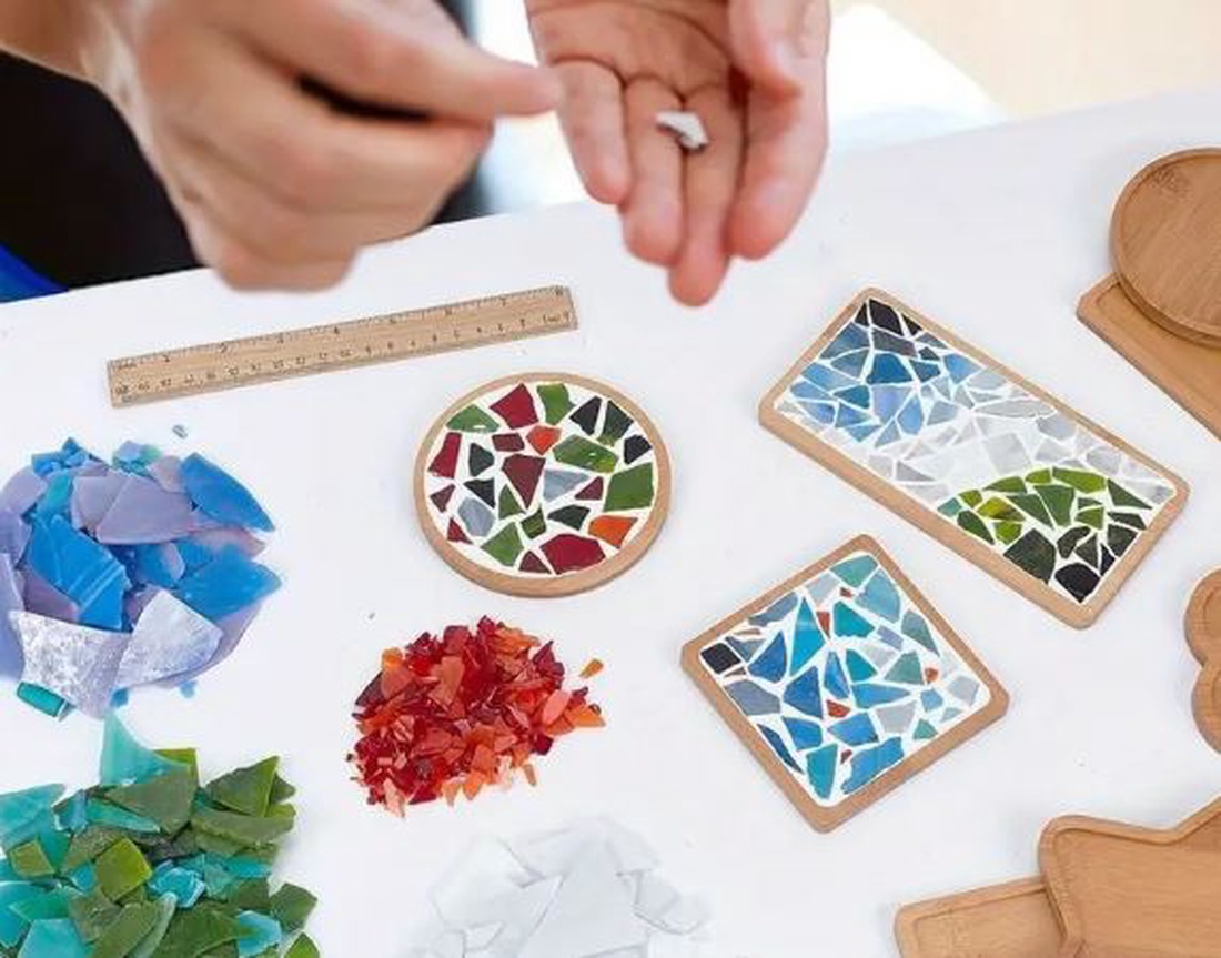 Kit mozaic pentru începători - suporturi de pahare - diy - pregătește-ți singur - pachete diy, kituri - Artynos.ro