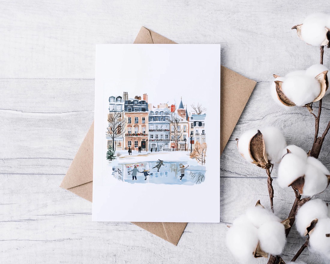 Carte poștală de Crăciun, felicitare, set cadou 3 buc -  - Artynos.ro