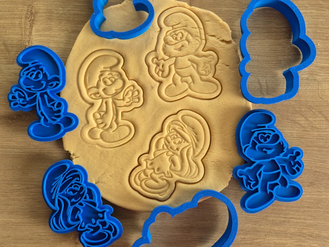  Set de forme pentru prăjituri Smurfs � Forme de prăjituri imprimate 3D -  - Artynos.ro