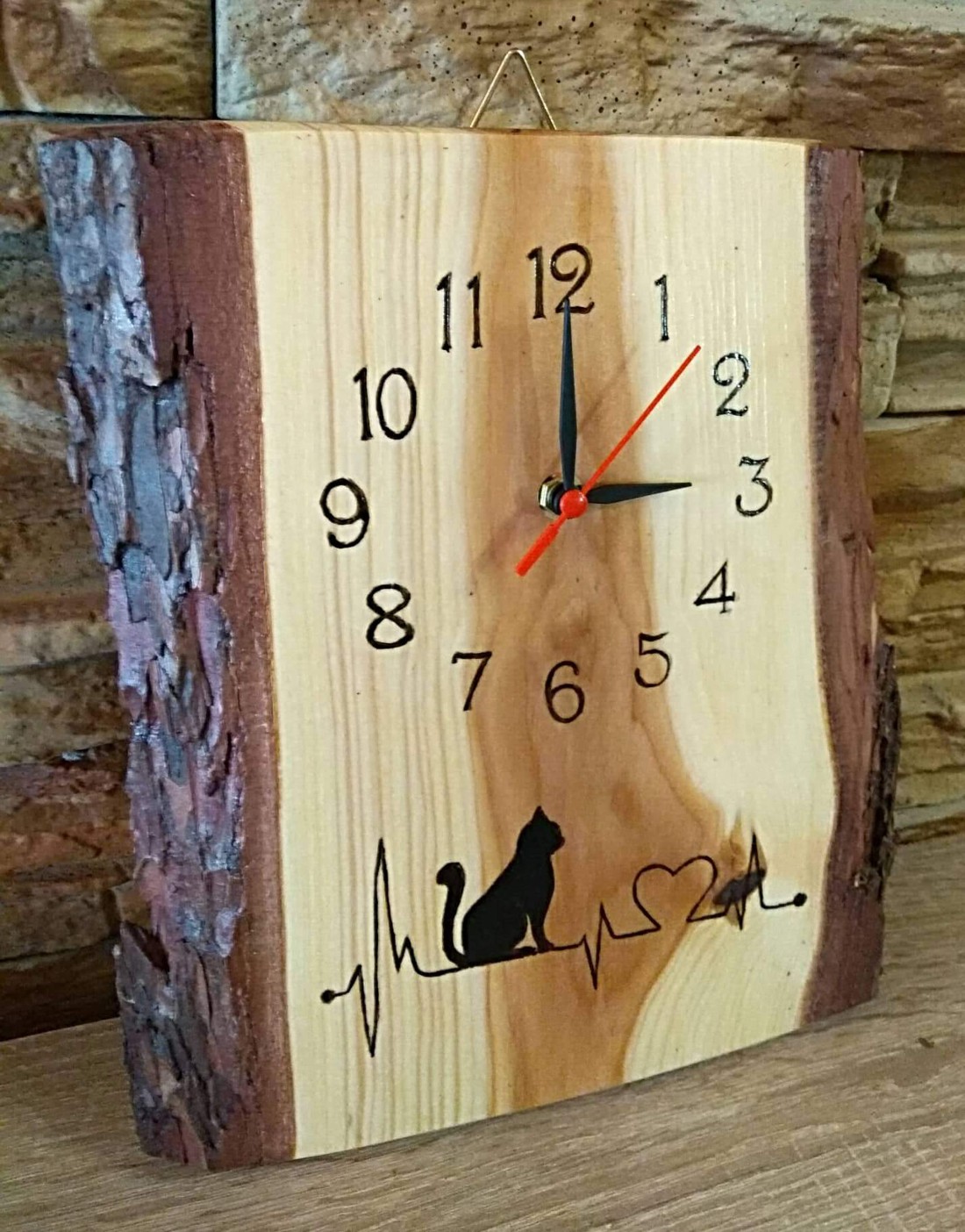 Craft ceas de perete cu pisoi pe larice -  - Artynos.ro