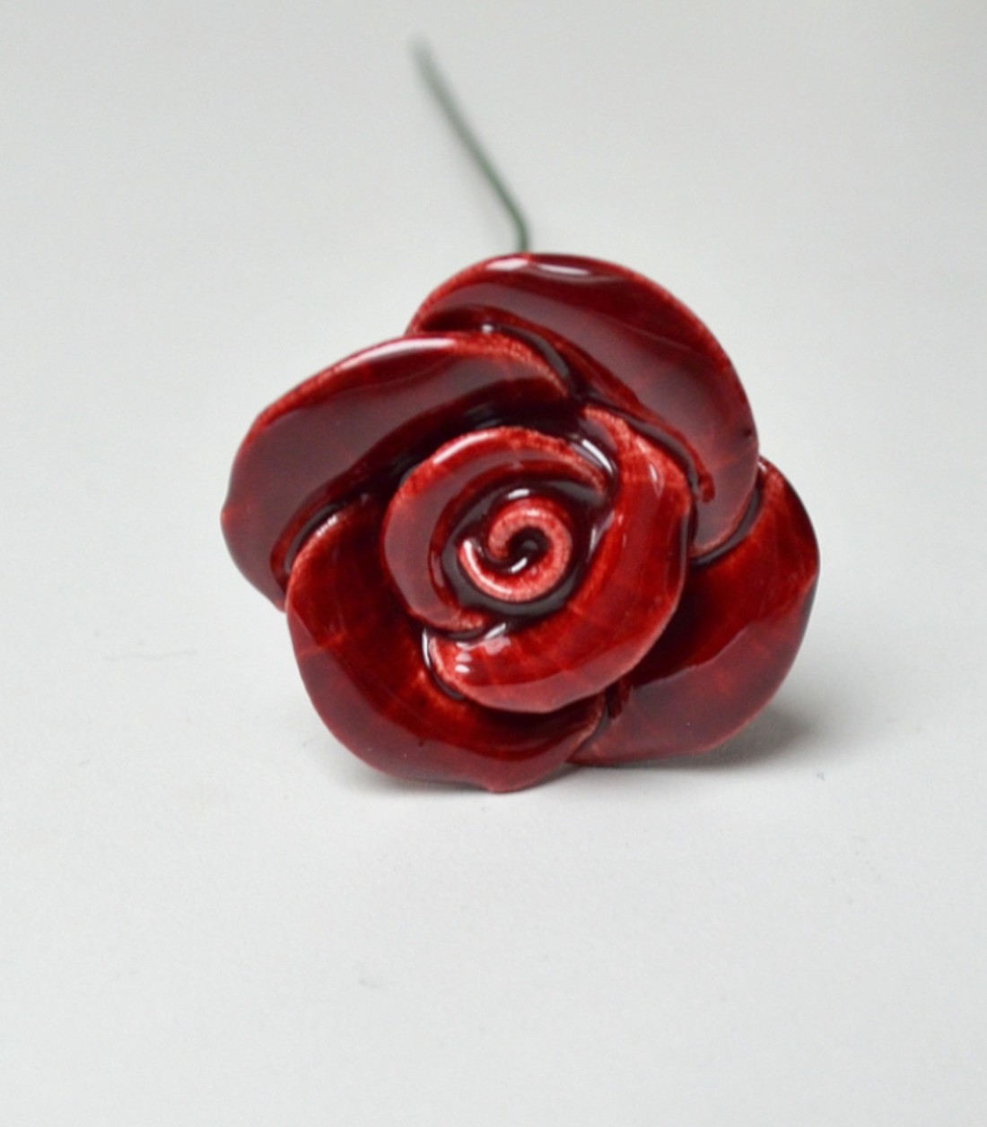 Floare ceramică roz - casă & stil de viață - decorațiuni de casă - accesorii florale - flori la fir - Artynos.ro