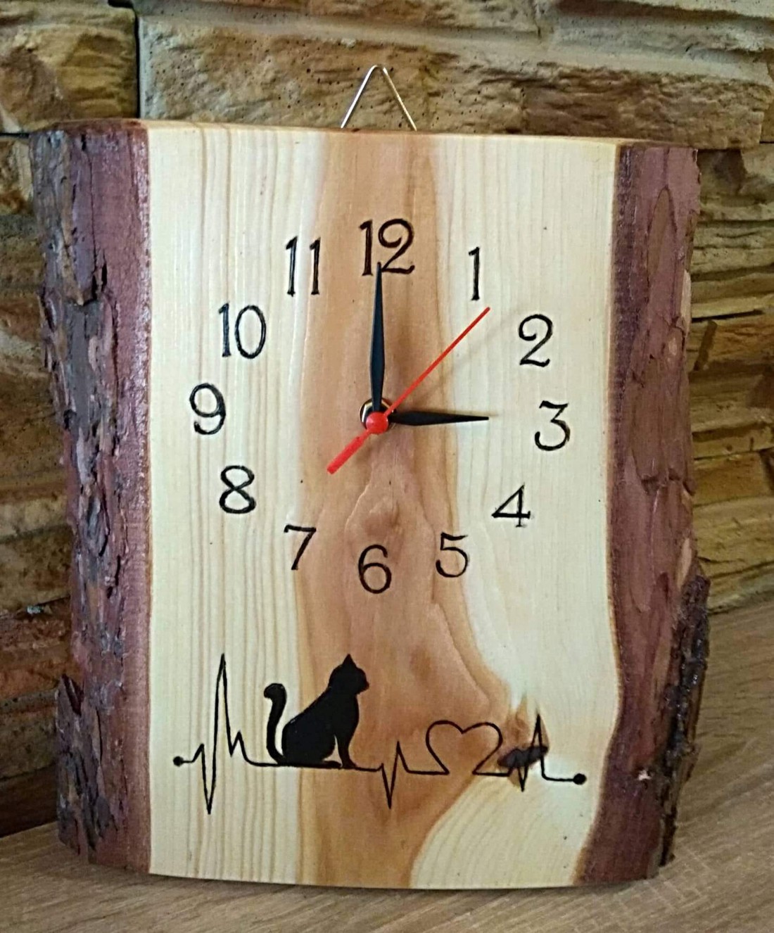 Craft ceas de perete cu pisoi pe larice -  - Artynos.ro