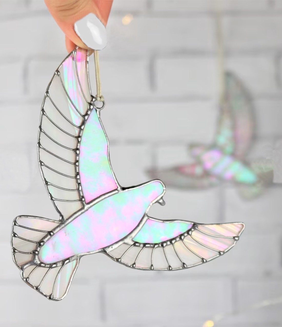 Pereche de porumbei sălbatici - crăciun - decorațiuni de crăciun de casă - figurine pentru pomul de crăciun - Artynos.ro