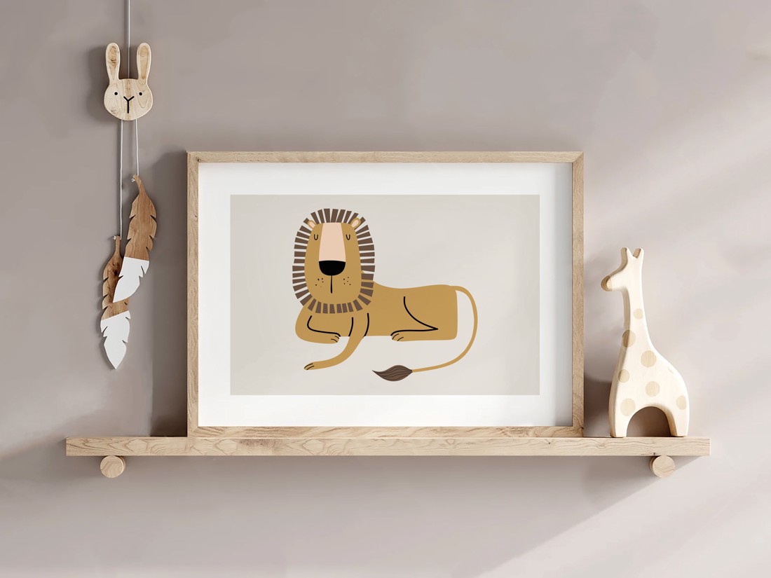 Safari animal imagine, serie poster minimal, camera de copii perete arta set 3 buc -  - Artynos.ro
