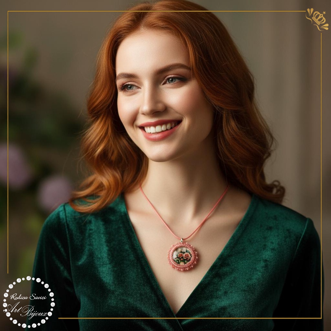 PANDANTIV trandafiri cu margine roz - Nr.8 - bijuterii - coliere - pandative - Artynos.ro PANDANTIV trandafiri cu margine roz - Nr.8 - bijuterii - coliere - pandative - Artynos.ro