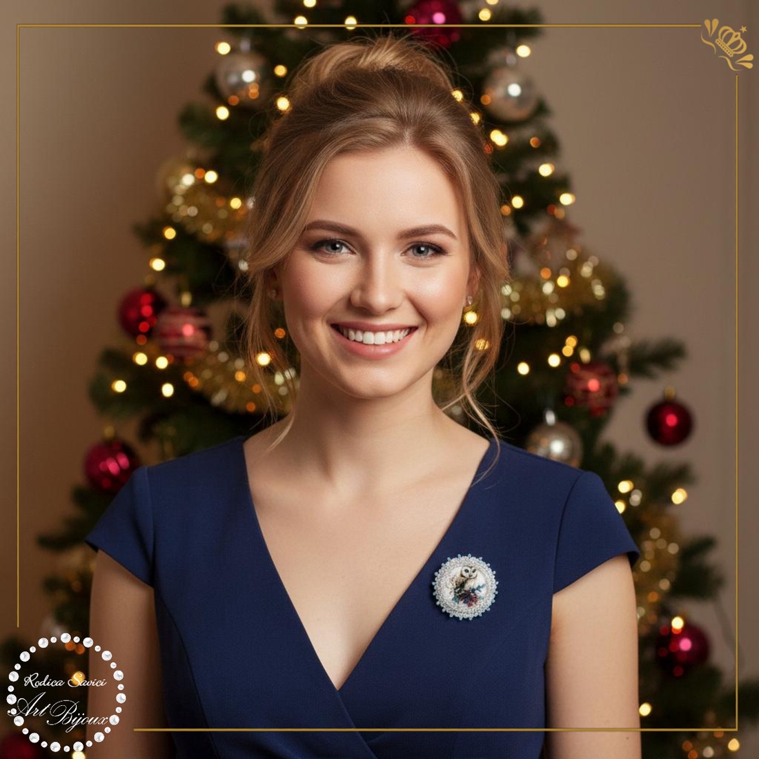 BROȘĂ BUFNIȚĂ - nr.3 - bijuterii - broșe - Artynos.ro