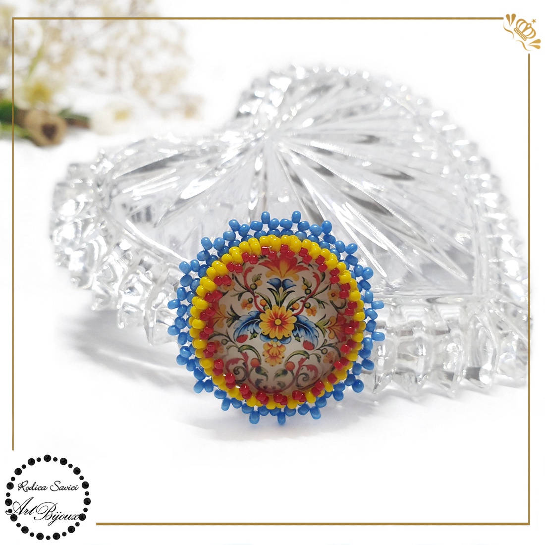 BROȘĂ MODELE STILIZATE cu margini tricolor - nr. 2 - bijuterii - broșe - Artynos.ro