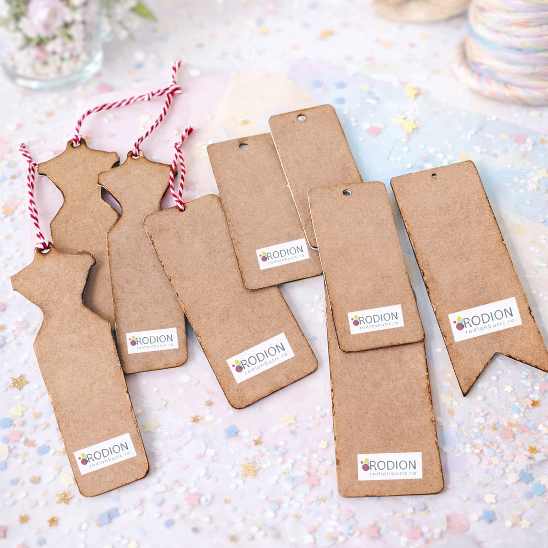 Semn de carte in forma de frunza pictat manual cu mesaj handmade - bijuterii - mărțișor - Artynos.ro