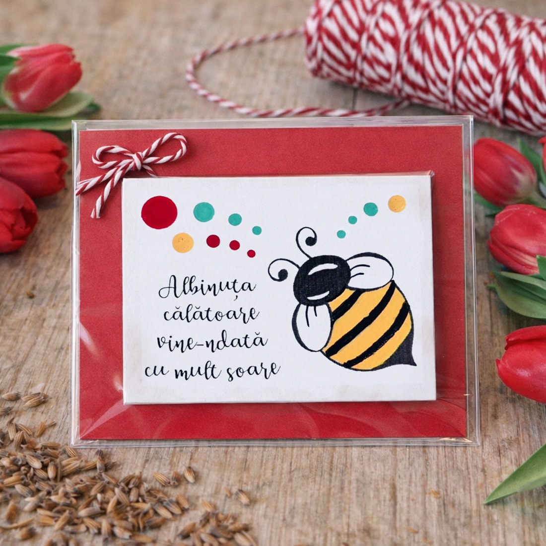 Mărțișoare cu magnet albinuță pictate manual cu mesaje haioase handmade - bijuterii - mărțișor - Artynos.ro