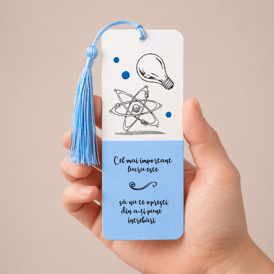 Semn de carte FIZICA cadru didactic personalizat cu mesaj lucrat manual - cărți și creații cu tematică muzicală, cadouri - semn de carte - Artynos.ro