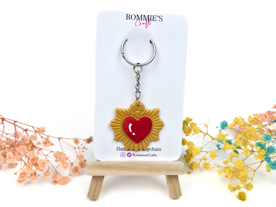 Breloc inima inspirat de Sailor Moon, din lut polimeric - genți și portofele - accesorii genți - breloc - Artynos.ro