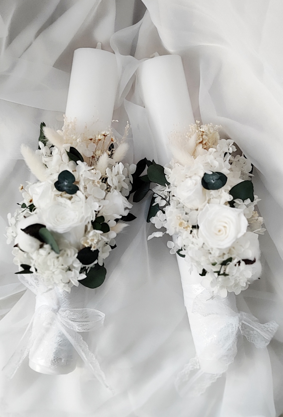 Set lumânări nunta - accesorii nuntă - materiale decor pentru nuntă - lumânări de nuntă și suport lumânări - Artynos.ro