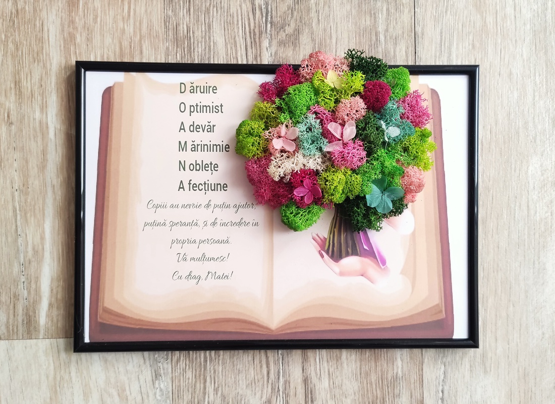 Tablou Decorativ recunoștință cadre didactice- învățătoare,educatoare,profesori ideal pentru serbare, final de an scolar - casă & stil de viață - decorațiuni de casă - accesorii florale - buchete de flori - Artynos.ro