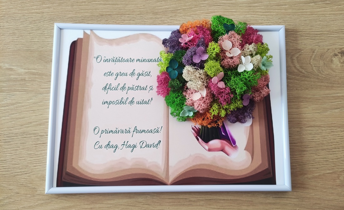 Tablou Decorativ recunoștință cadre didactice- învățătoare,educatoare,profesori ideal pentru serbare, final de an scolar - casă & stil de viață - decorațiuni de casă - accesorii florale - buchete de flori - Artynos.ro