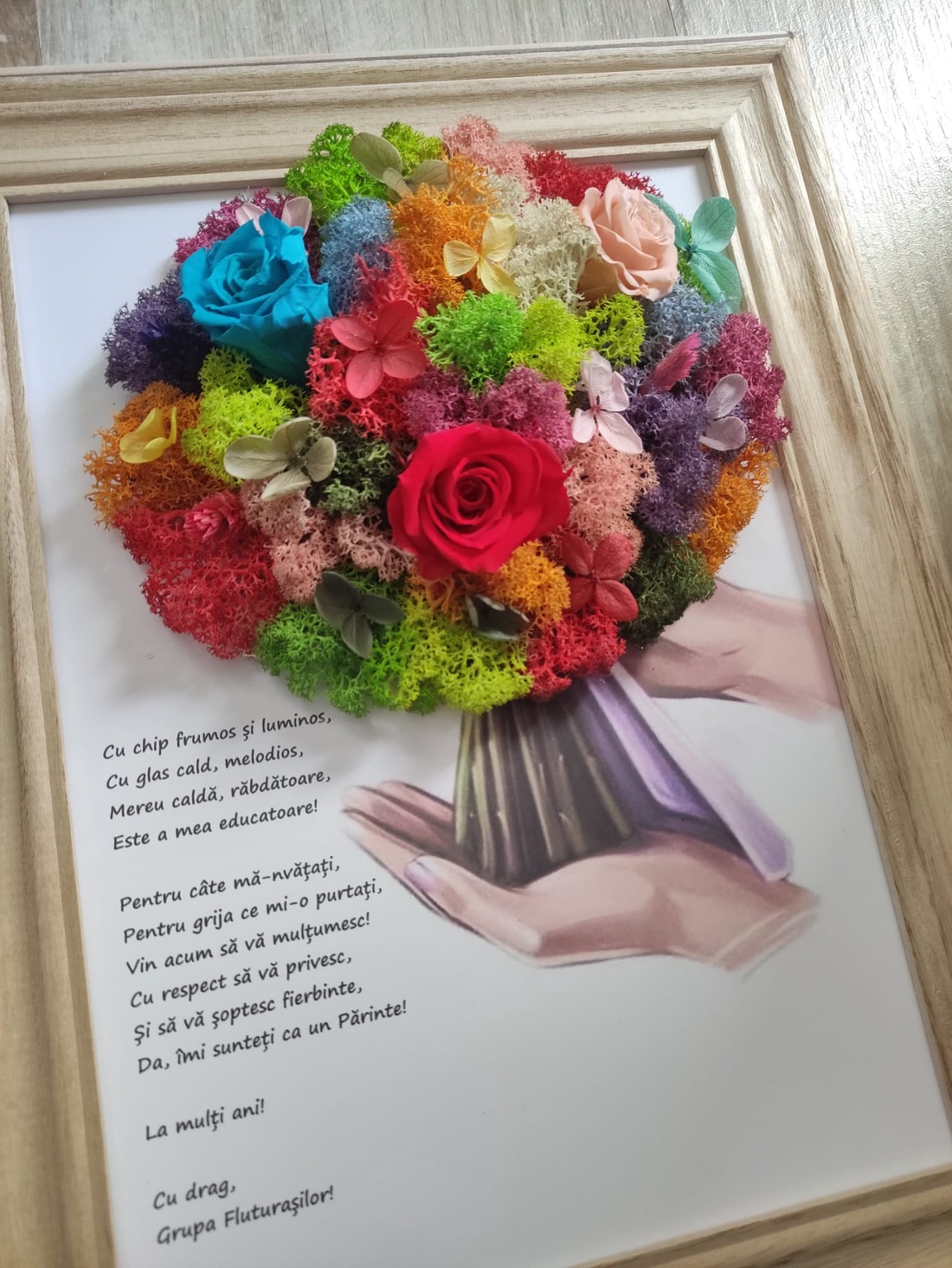 Tablou Decorativ recunoștință cadre didactice- învățătoare,educatoare,profesori ideal pentru serbare, final de an scolar - casă & stil de viață - decorațiuni de casă - accesorii florale - buchete de flori - Artynos.ro