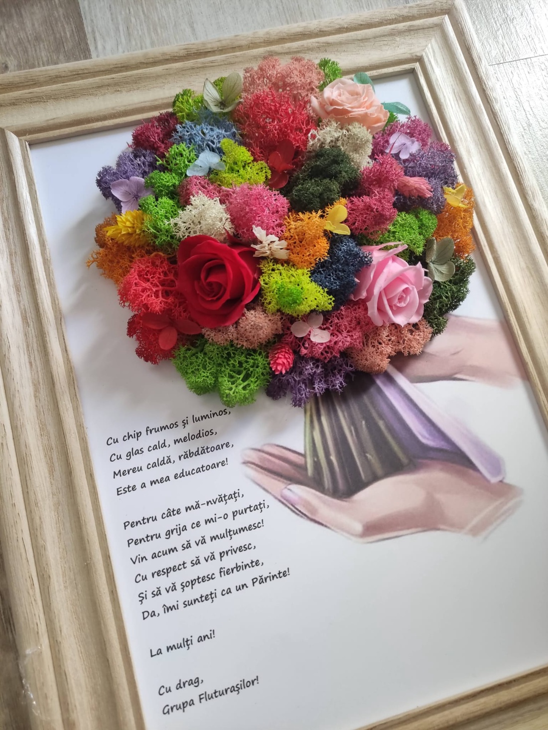 Tablou Decorativ recunoștință cadre didactice- învățătoare,educatoare,profesori ideal pentru serbare, final de an scolar - casă & stil de viață - decorațiuni de casă - accesorii florale - buchete de flori - Artynos.ro