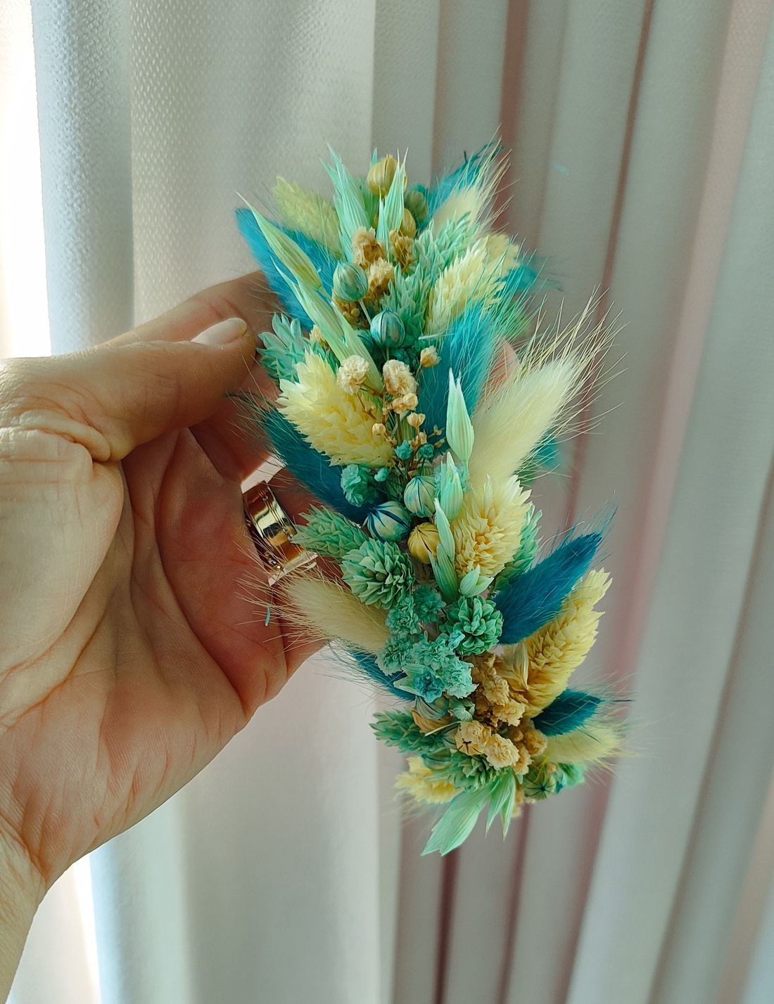 Coronita din flori criogenate si stabilizate pentru premiere/festivitate scoala/nunta - accesorii nuntă - ornamente de păr de nuntă - coroană de cap mireasă - Artynos.ro