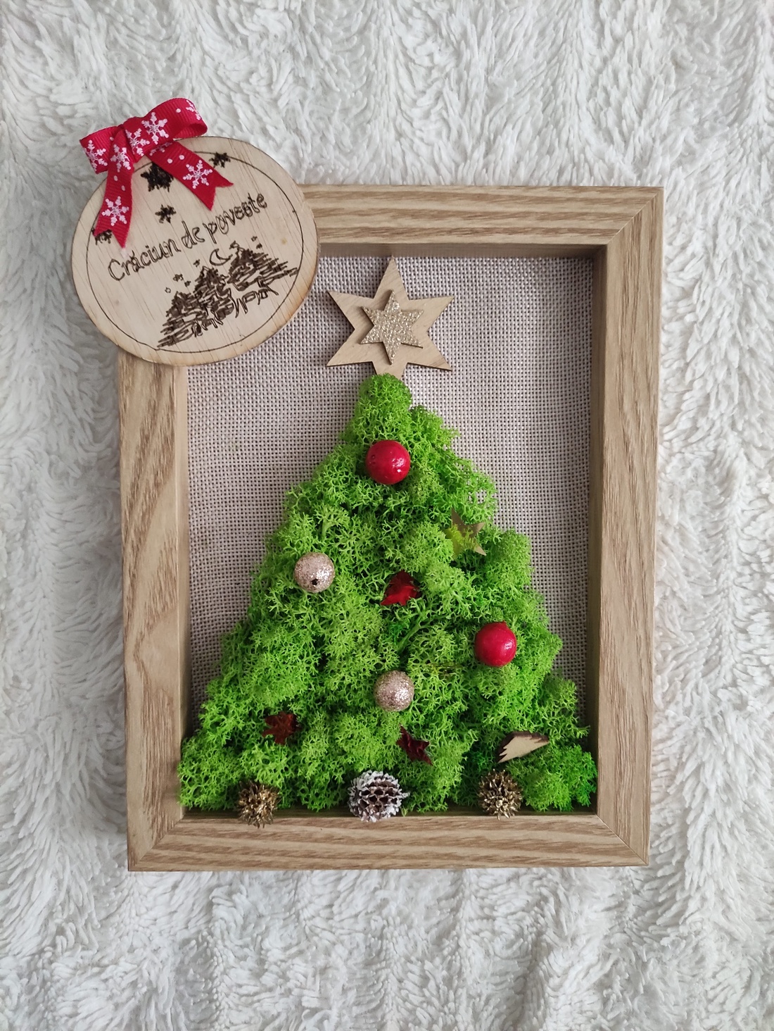 Aranjament, decorațiune Bradut, pentru masa de Craciun, cadou pentru cei dragi.  - crăciun - decorațiuni de crăciun de casă - decor pentru masă de crăciun - Artynos.ro
