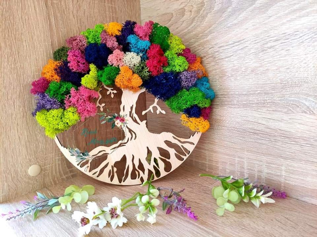 Decorațiune, aranjament, cadou, Pomul Vieții, decorat cu licheni stabilizati - casă & stil de viață - decorațiuni de casă - accesorii florale - buchete de flori - Artynos.ro