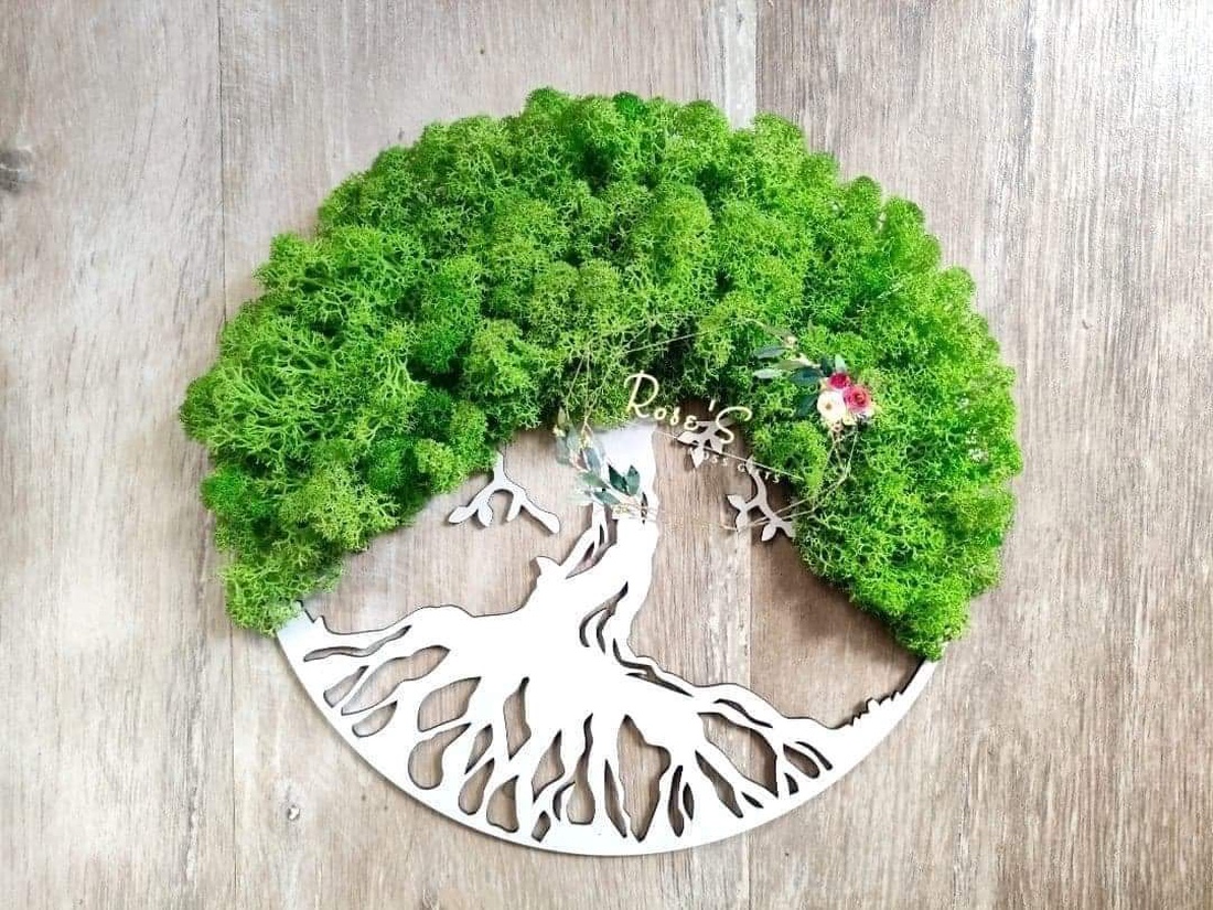 Decorațiune, aranjament, cadou, Pomul Vieții, decorat cu licheni stabilizati - casă & stil de viață - decorațiuni de casă - accesorii florale - buchete de flori - Artynos.ro