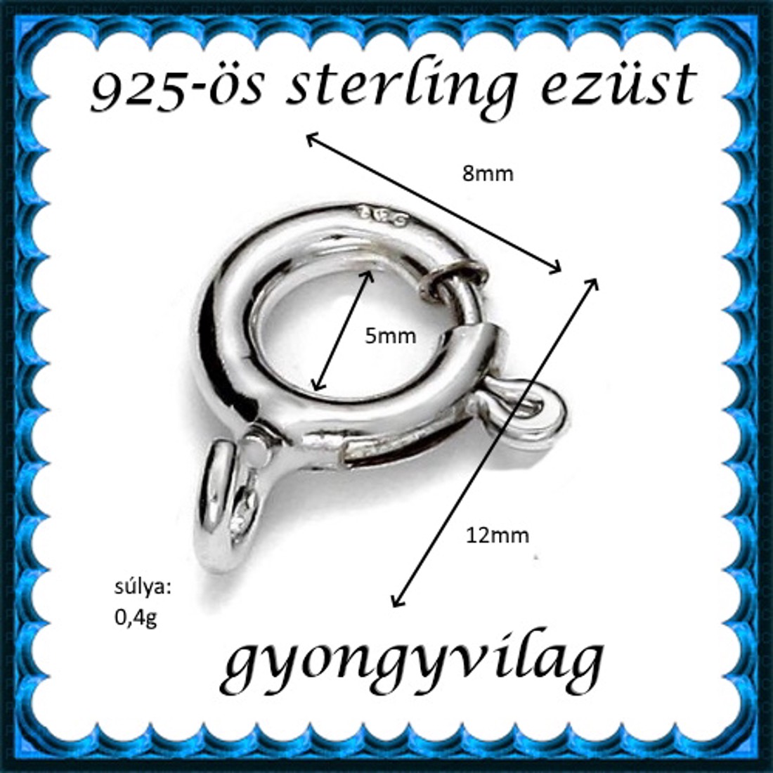 Fermoar pentru lanț de bijuterii din argint 925 ELK 1S 12-1-12e - - Artynos.ro Fermoar pentru lanț de bijuterii din argint 925 ELK 1S 12-1-12e - - Artynos.ro
