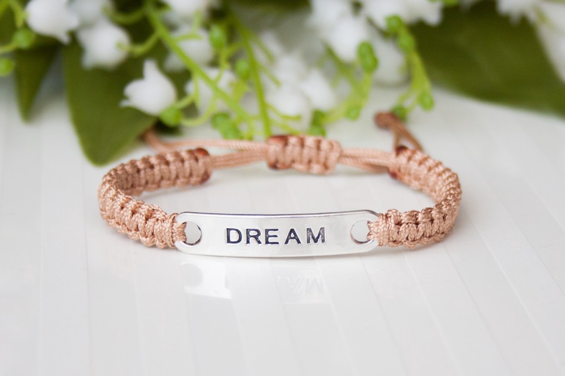 Brățară macramé împletită - Beige Dream -  - Artynos.ro