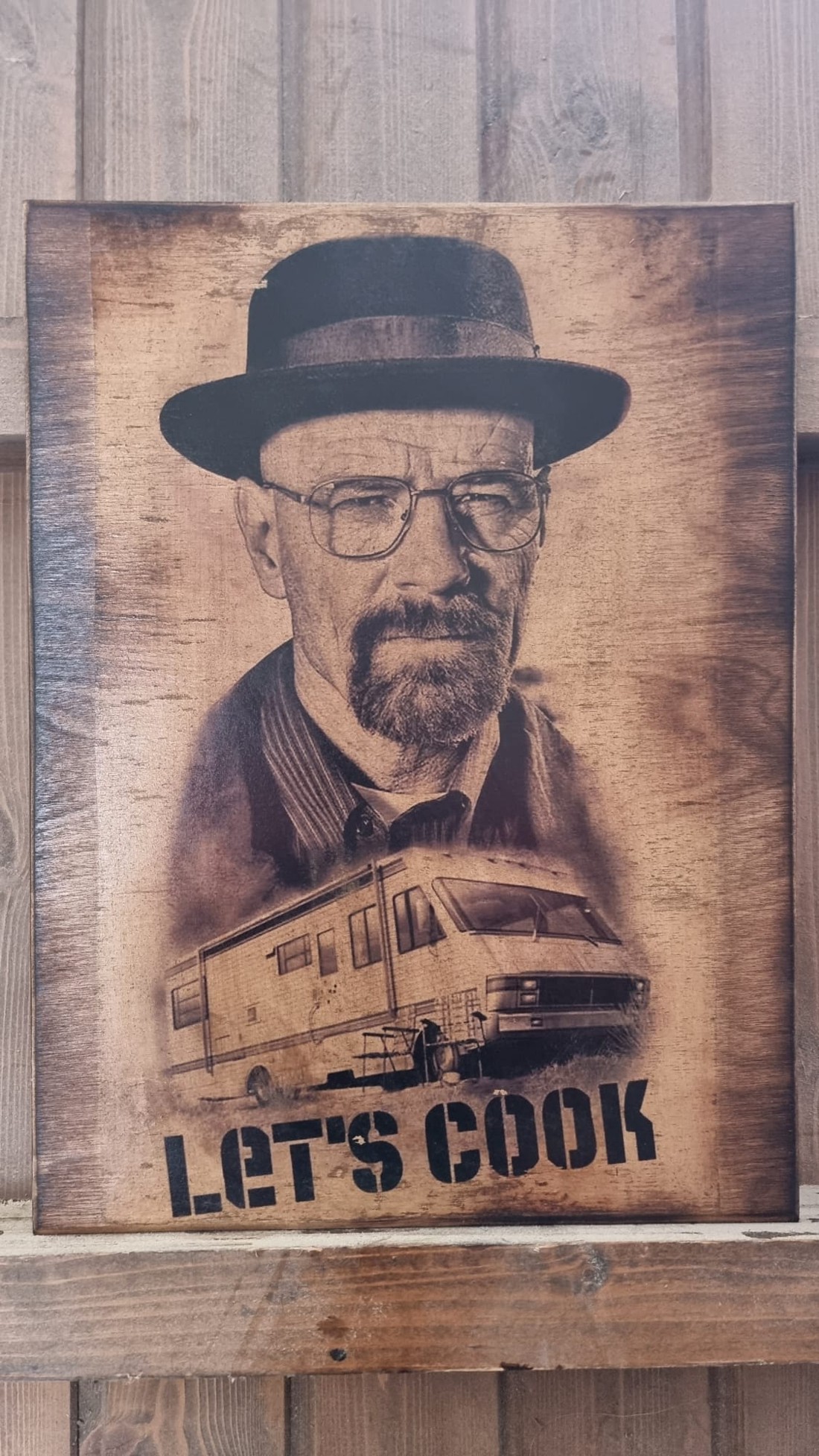 Breaking Bad placat din lemn - casă & stil de viață - accesorii pentru decorat casa - picturi murale - artă de perete din lemn - Artynos.ro
