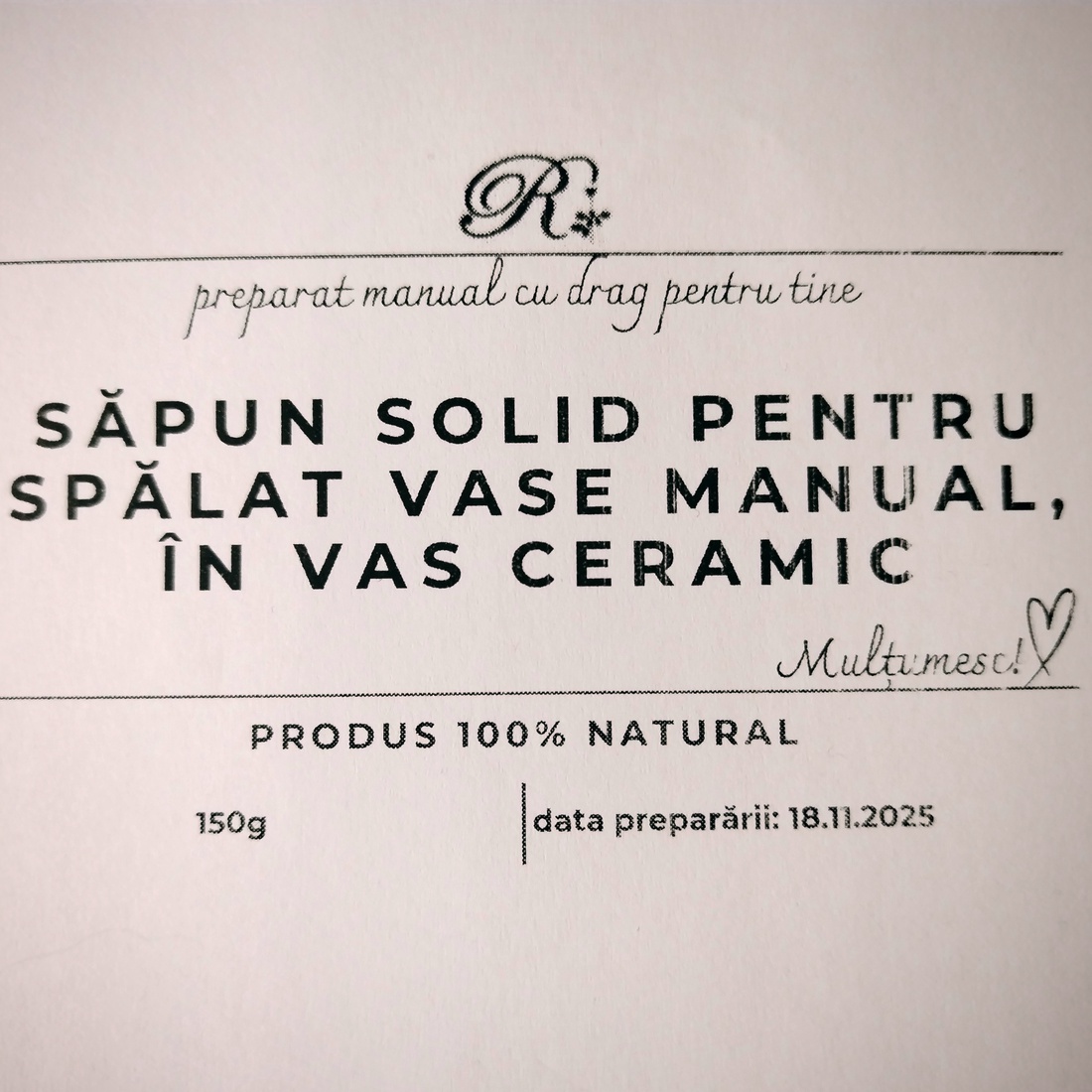 Săpun solid pentru spălat vase manual în vas ceramic  - casă & stil de viață - accesorii de baie - detergente - Artynos.ro