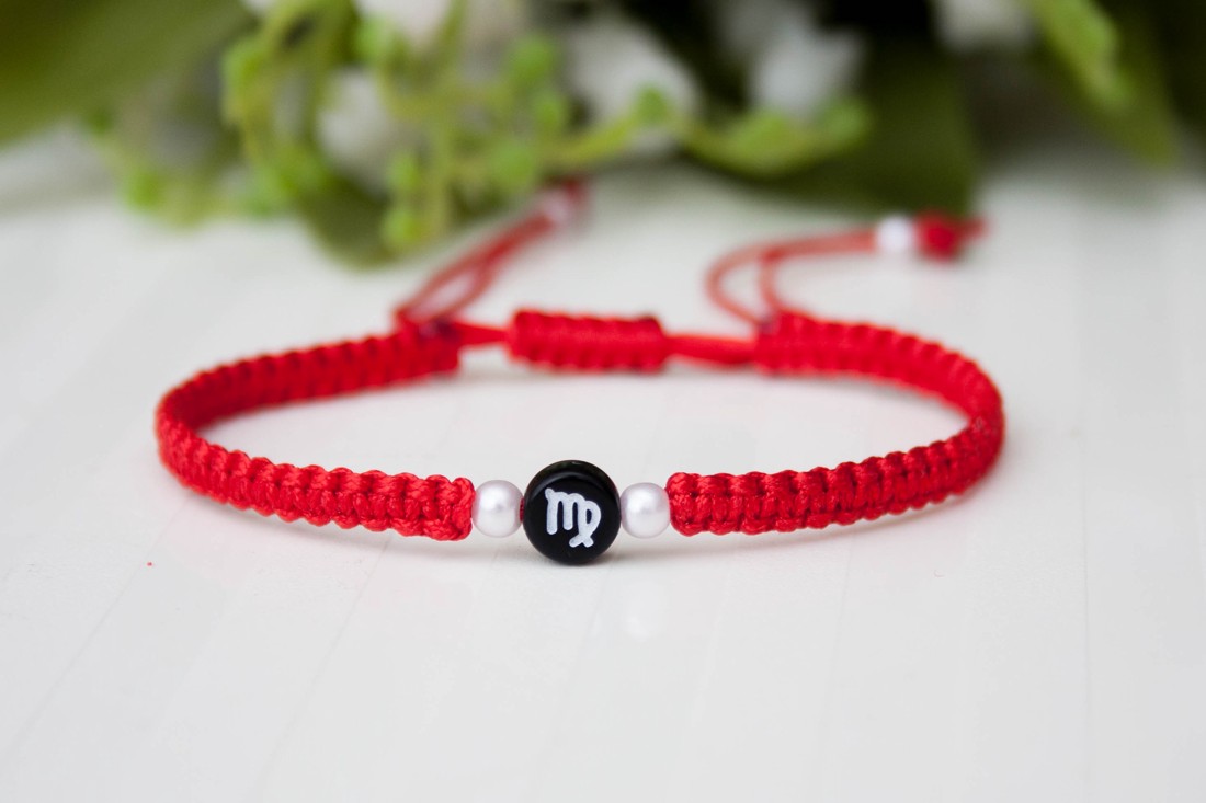 Brățară macramé împletită - Fecioară cu stea - bijuterii - brățări - brățară împletită, brățară din fire - Artynos.ro