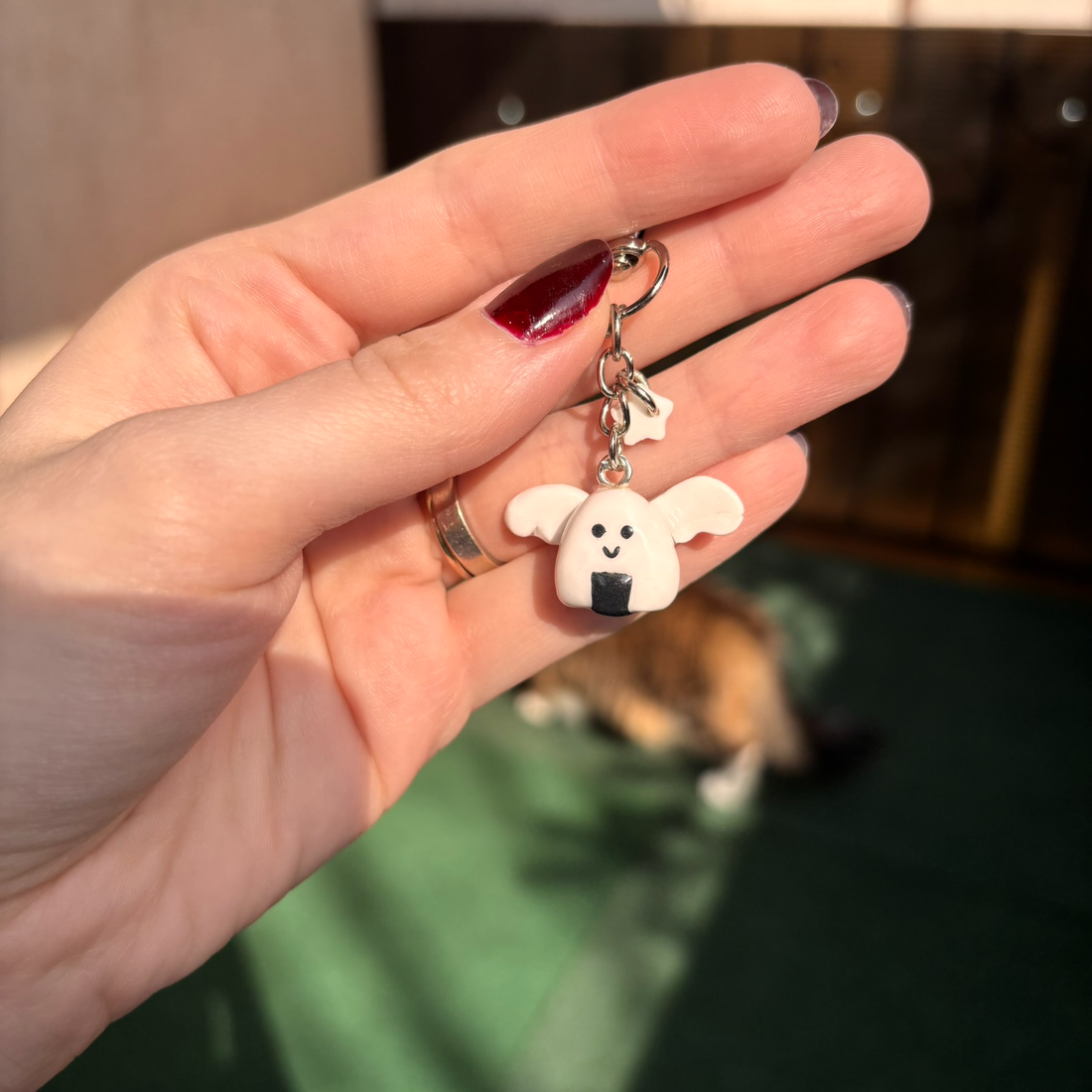 Breloc Onigiri Ingeras - genți și portofele - accesorii genți - breloc - Artynos.ro