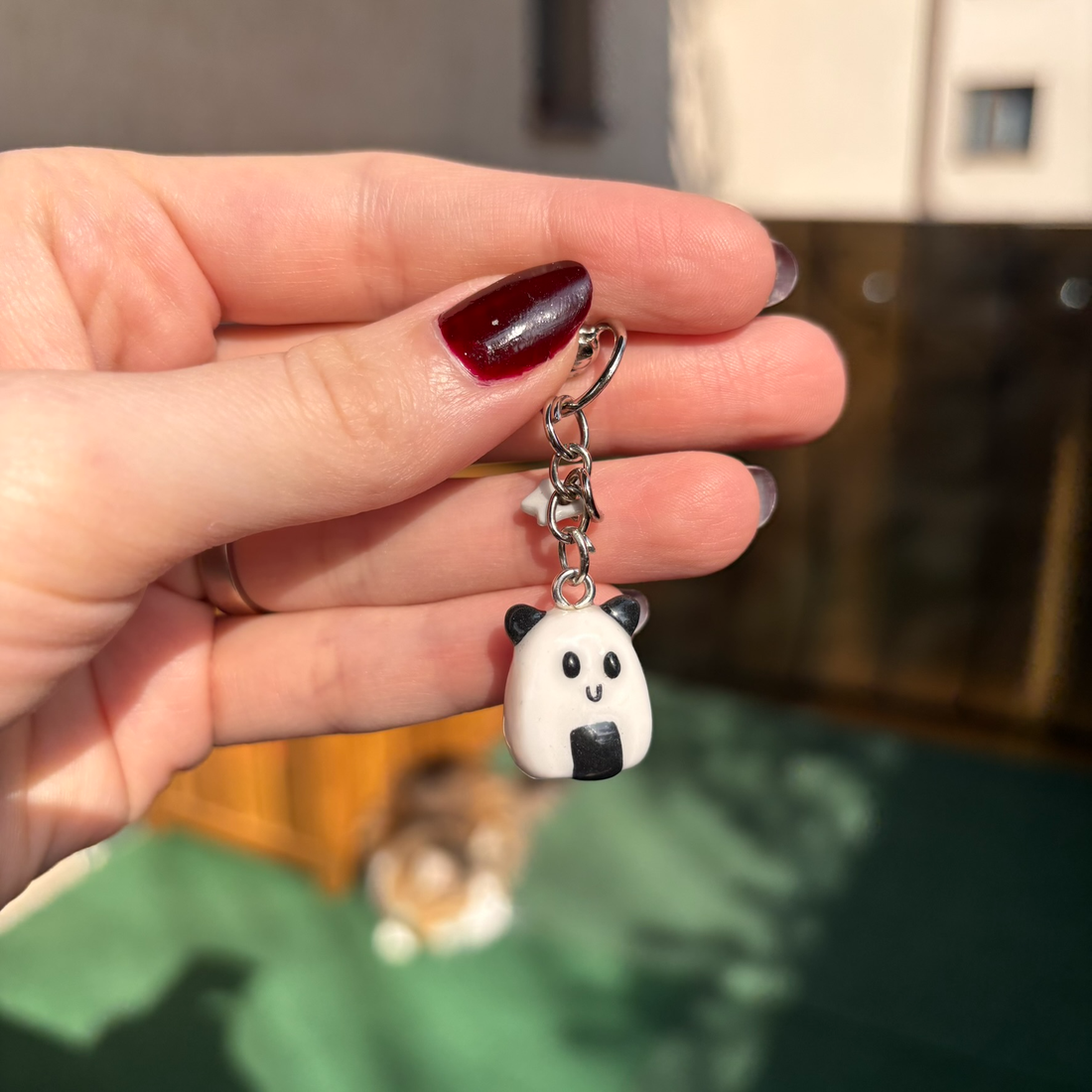 Breloc Onigiri Ursulet - genți și portofele - accesorii genți - breloc - Artynos.ro