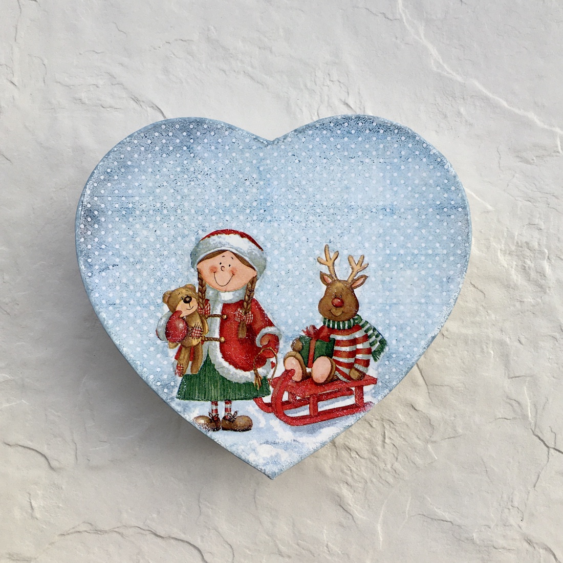 Calendarul Adventului, calendar, inimi  - crăciun - decorațiuni de advent - calendar de advent - Artynos.ro