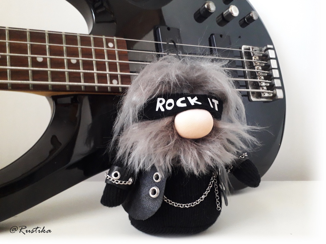 Gnom de colecție, Ozzy, The Rock Gnome - accesorii locuință - accesorii pentru decorat casa - elfi - Artynos.ro