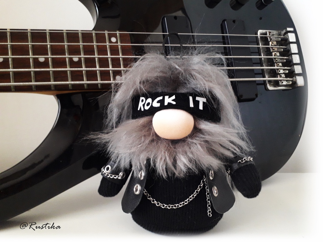 Gnom de colecție, Ozzy, The Rock Gnome - accesorii locuință - accesorii pentru decorat casa - elfi - Artynos.ro