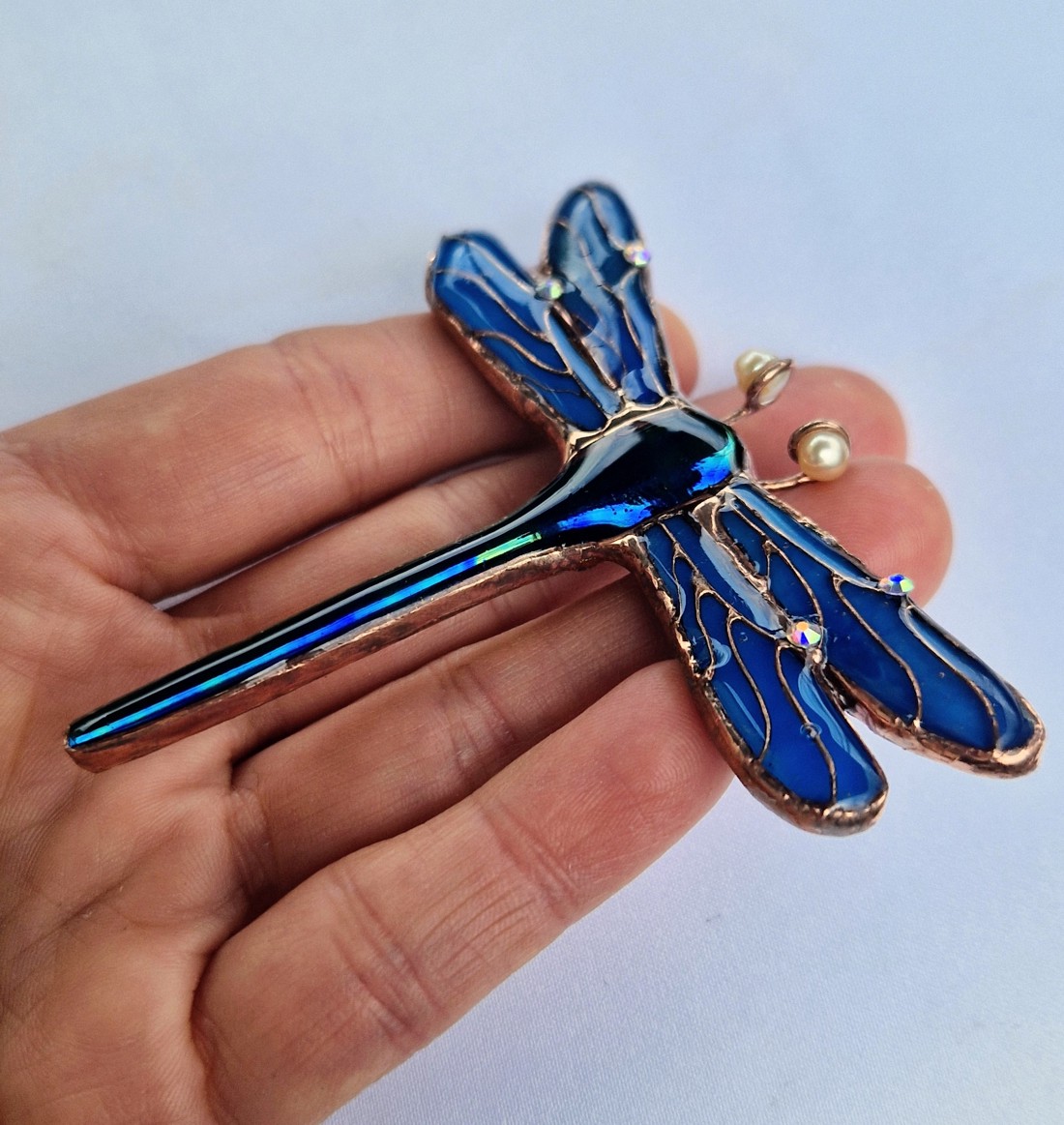 Art Nuovo broșă libelulă albastră II. -  - Artynos.ro