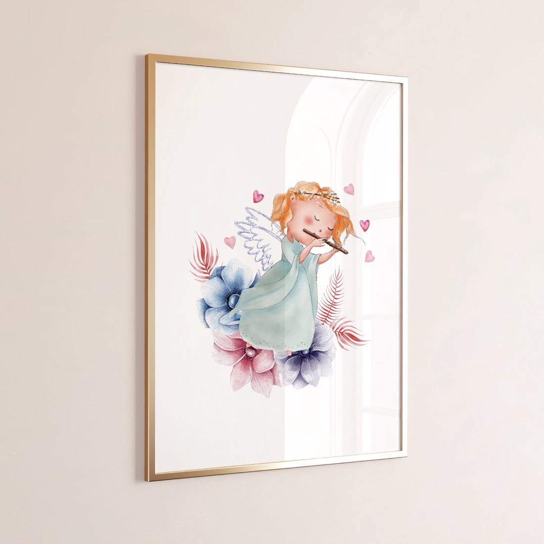 Decal de perete zână de primăvară, poster, decorare cameră copii - - Artynos.ro Decal de perete zână de primăvară, poster, decorare cameră copii - - Artynos.ro