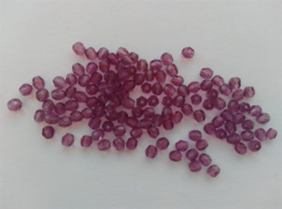 Mărgele cehe din sticlă fațetată - 3mm - 100 buc / pachet - violet - - Artynos.ro Mărgele cehe din sticlă fațetată - 3mm - 100 buc / pachet - violet - - Artynos.ro