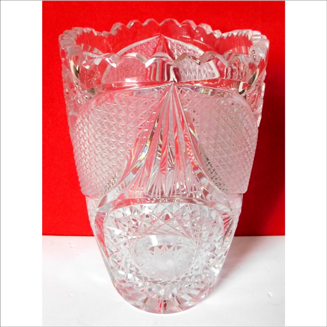 Vază mare din cristal boemian ceh lustruit - casă & stil de viață - decorațiuni de casă - accesorii florale - vaze - Artynos.ro