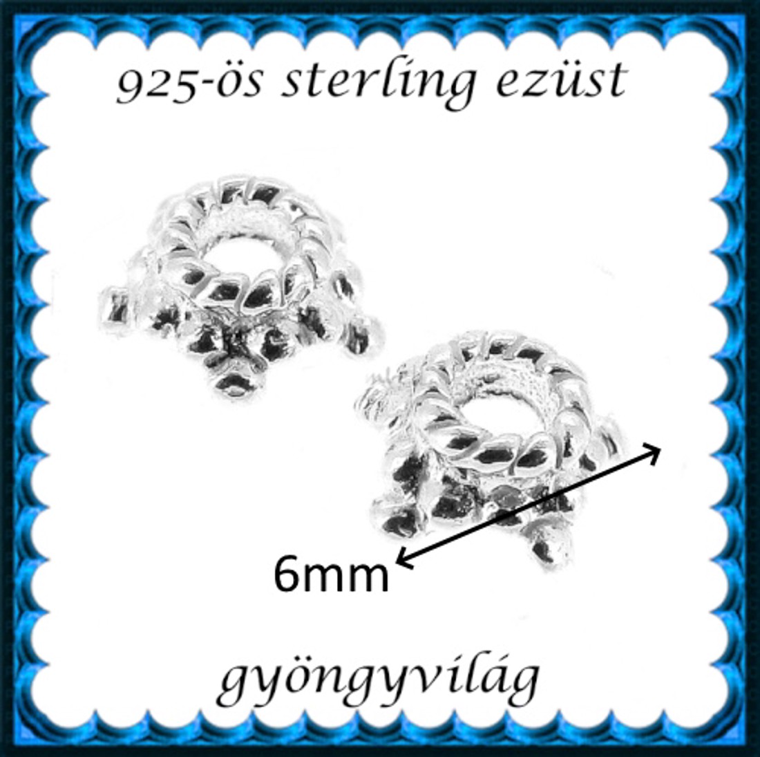 Accesorii pentru bijuterii din argint 925: capac cu perle EGYK 01 2pcs -  - Artynos.ro