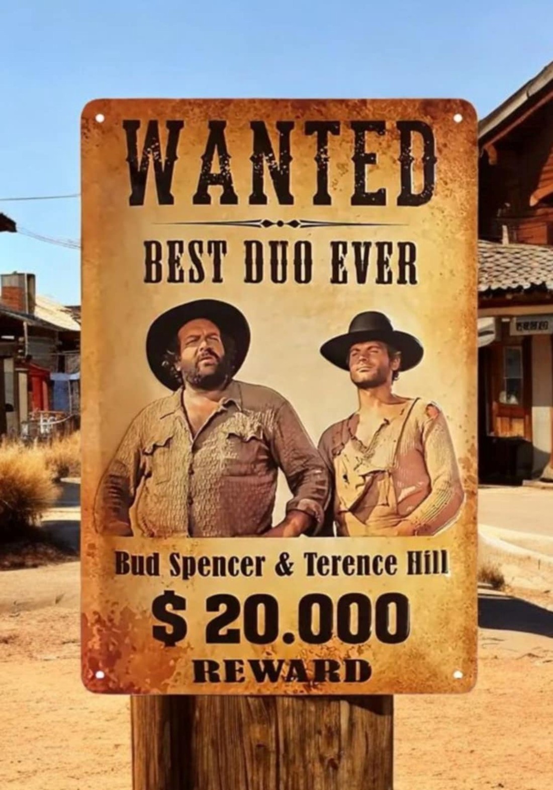Placă metalică retro Bud Spencer Terrence Hill - casă & stil de viață - accesorii pentru decorat casa - decorațiuni de geam și decorațiuni de ușă  - semne de ușă - Artynos.ro