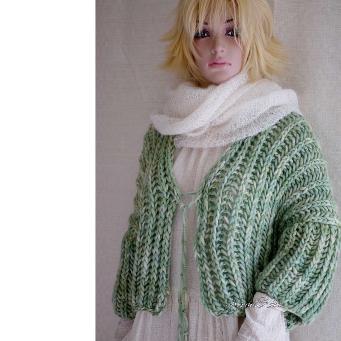 PIUMA MERINO COVER - cardigan exclusiv tricotat manual din lână fină groasă - îmbrăcăminte și modă - haine damă - hanorace, cardigane - Artynos.ro