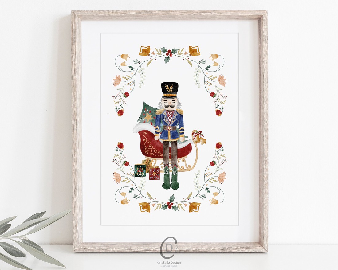 Spărgătorul de nuci Crăciun artă de perete, poster, decor - - Artynos.ro Spărgătorul de nuci Crăciun artă de perete, poster, decor - - Artynos.ro