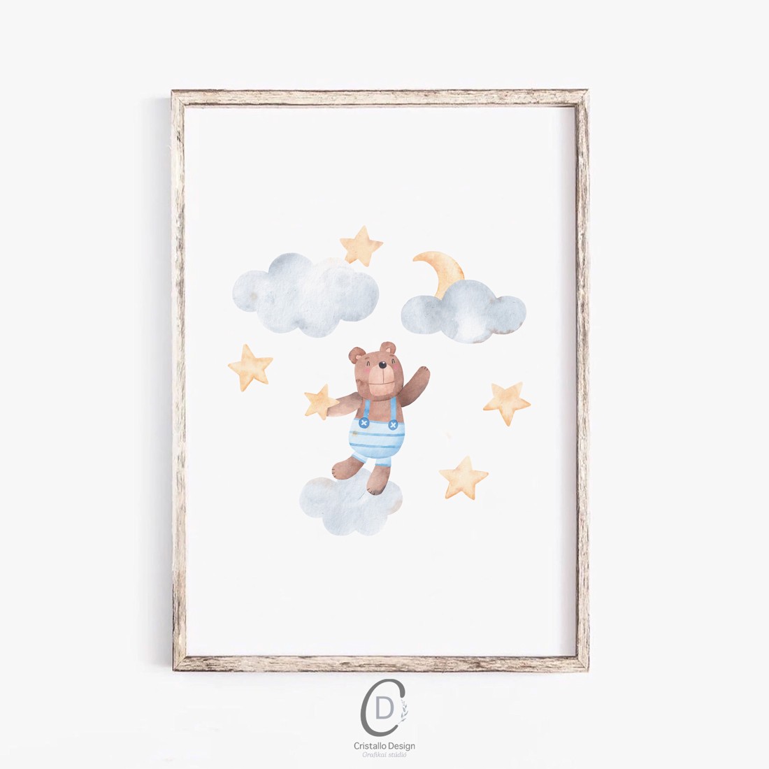 Imagine personalizată pentru camera copiilor, decorațiuni pentru camera copilului, set de artă de perete cu animale din pădure 3 buc -  - Artynos.ro