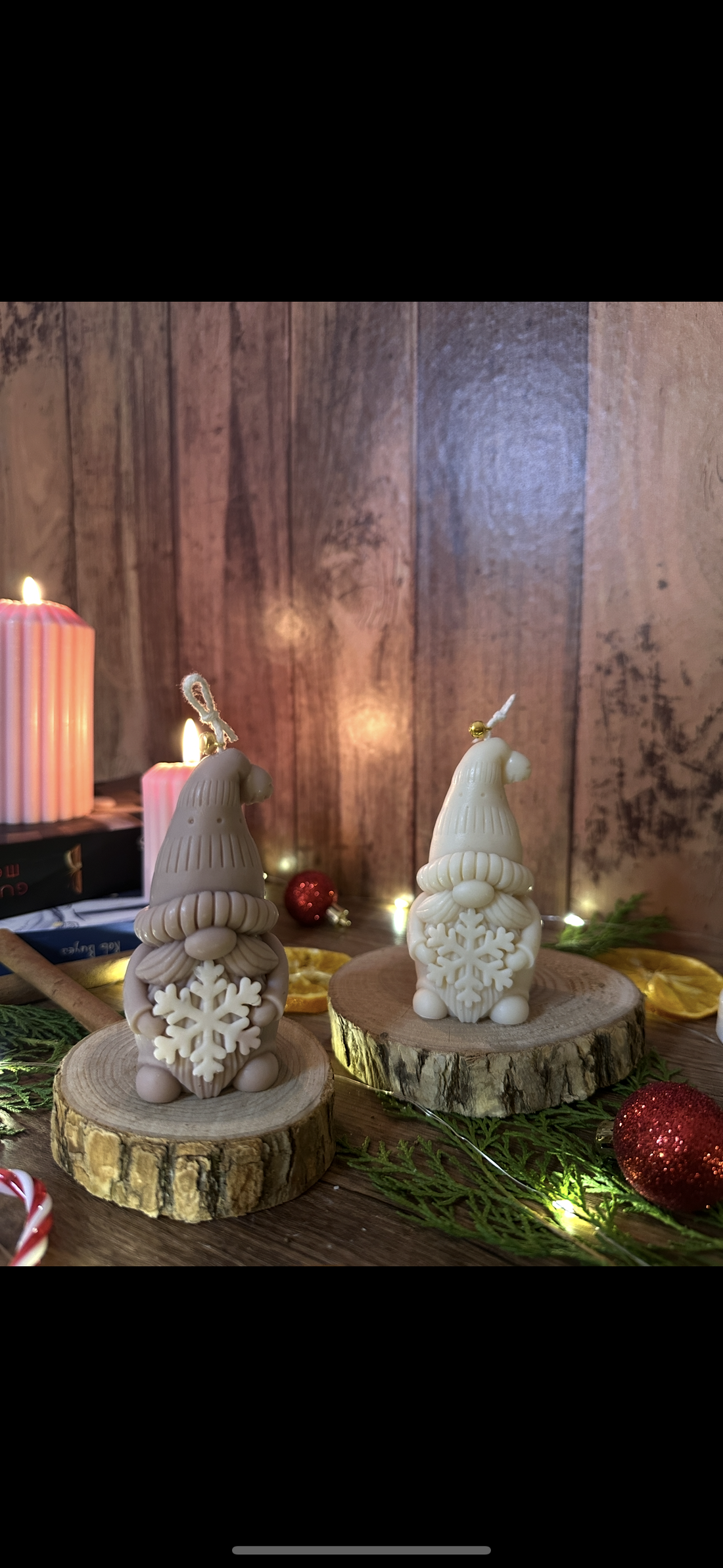 Gnom de Craciun - crăciun - decorațiuni de crăciun de casă - lumânări parfumate de crăciun - Artynos.ro