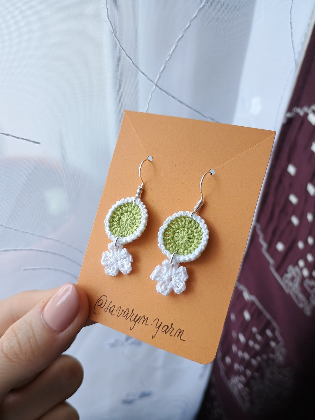 Cercei croșetați floare verde - bijuterii - cercei - cercei și ornamente pentru urechi - Artynos.ro Cercei croșetați floare verde - bijuterii - cercei - cercei și ornamente pentru urechi - Artynos.ro